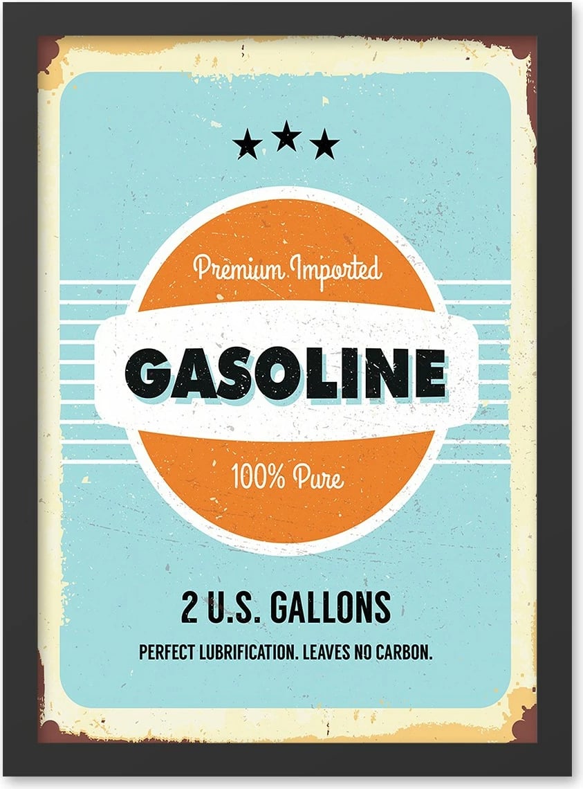 Pikturë dekorative me kornizë MDF, Gasoline, shumëngjyrëshe, 40x55cm