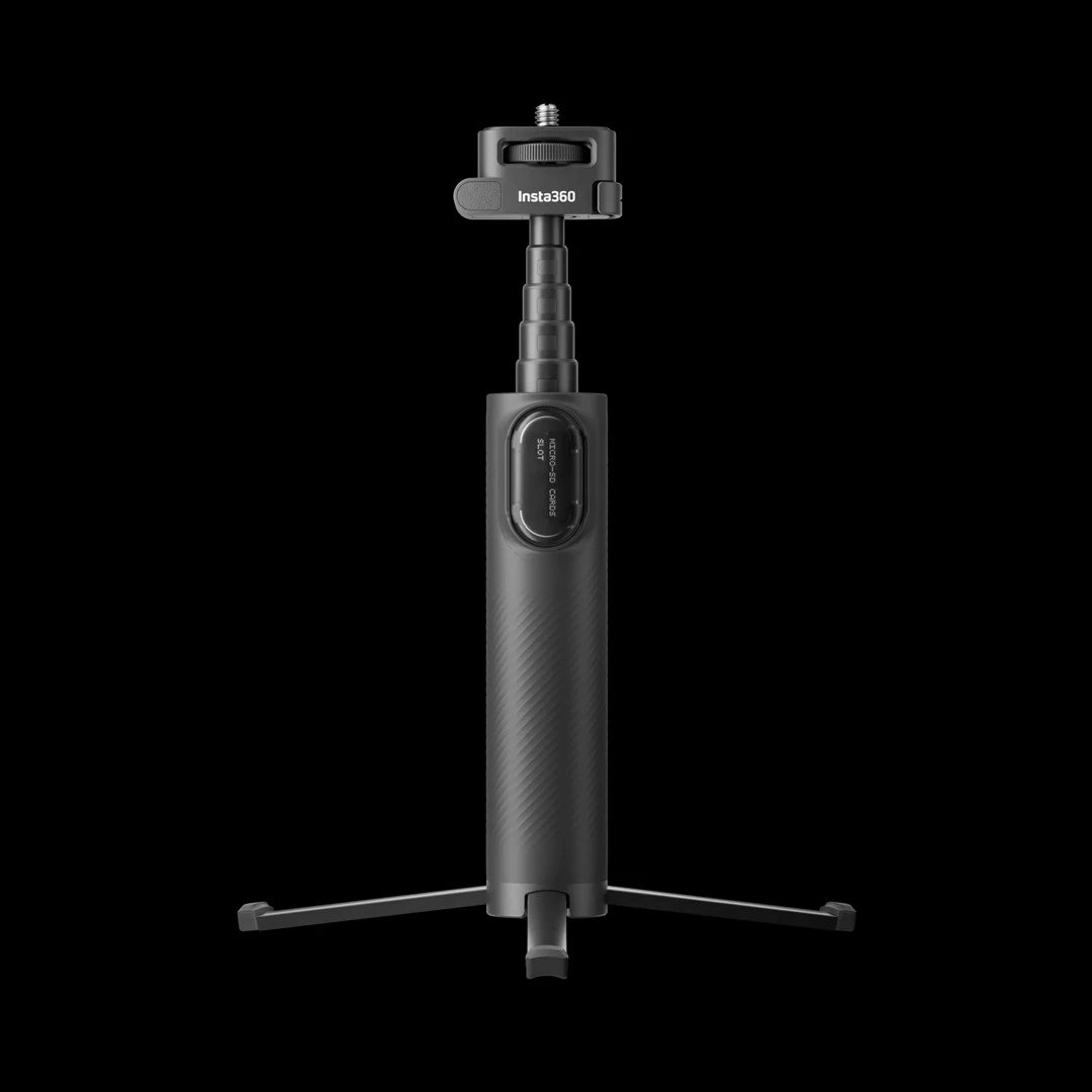 Selfie stick i palosshëm Insta360 me telekomandë, 2-në-1, 1/4” Mount, i zi