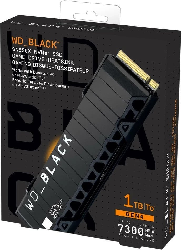 SSD NVMe4.0 Western Digital 1TB SN850X WD-Black me Dissipator