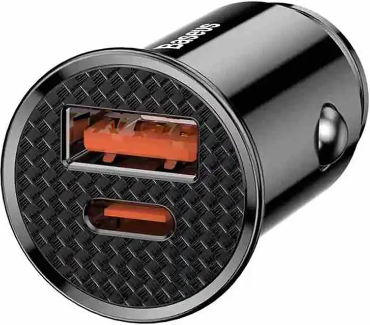Karikues veture Baseus Circular Plastic A+C 30W, USB-A/USB-C, i zi