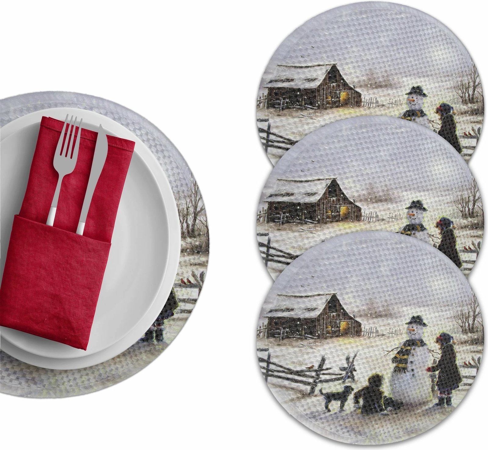 Set nënshtrues tavoline Hermia Concept, shumëngjyrësh, 3112Supla, 4 copë