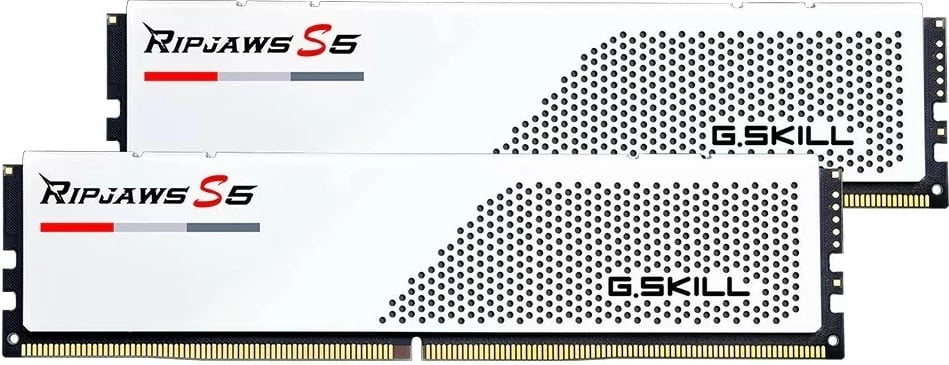 RAM memorje G.SKILL Ripjaws S5 DDR5, 64GB (2x32GB), 6000MHz, CL30, Bardhë