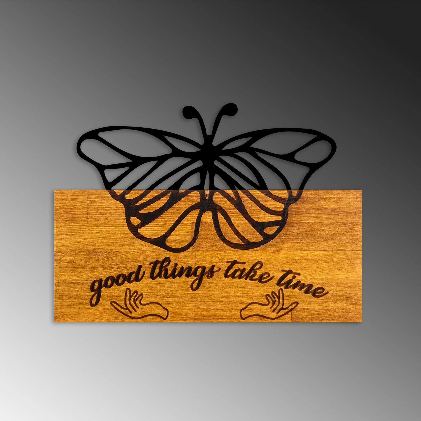 Aksesor dekorativ për mur, dru arre, flutur, Wallity Butterfly 5