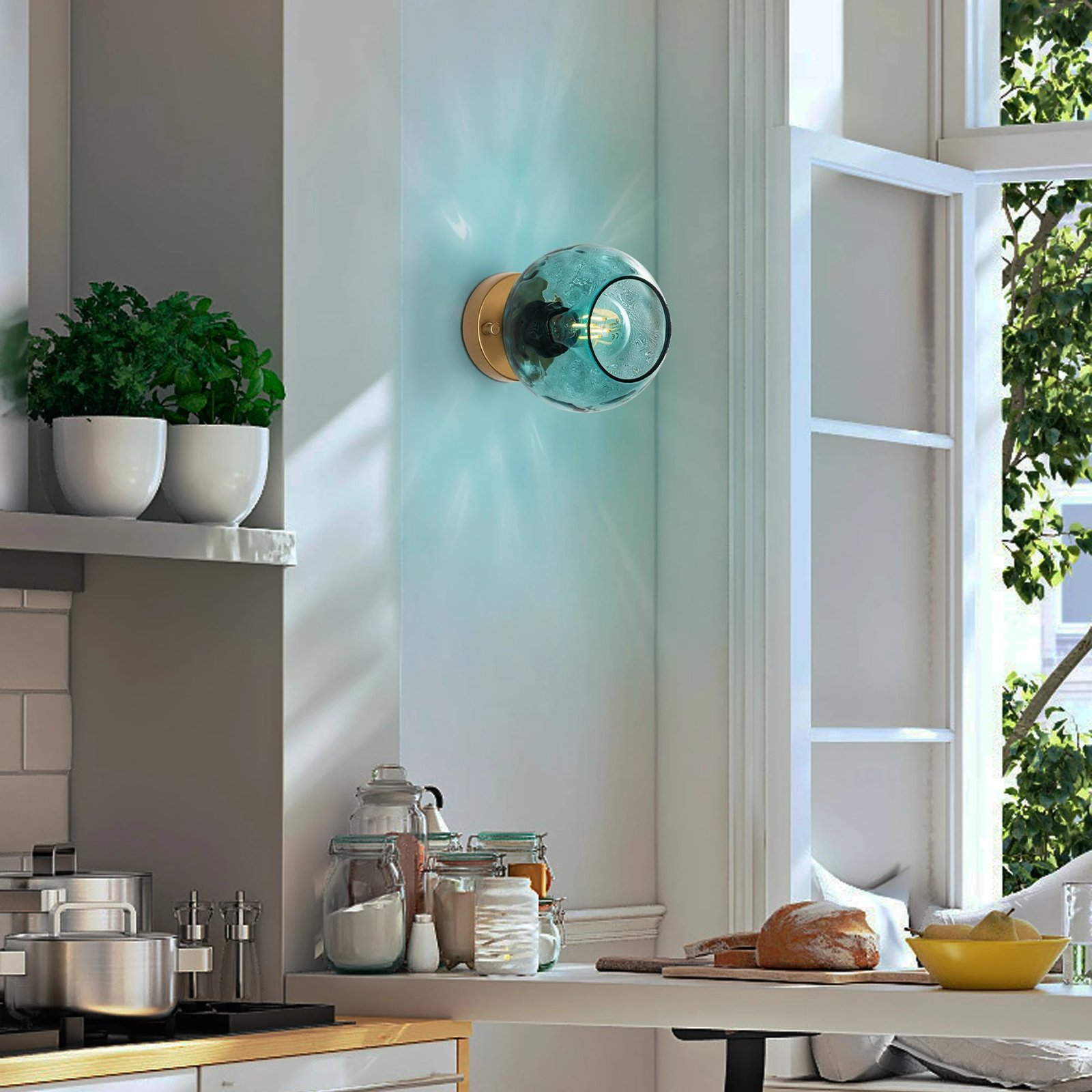 Llambë muri, ngjyrë kaltër dhe ar, Opviq Benek - 15 - 14402