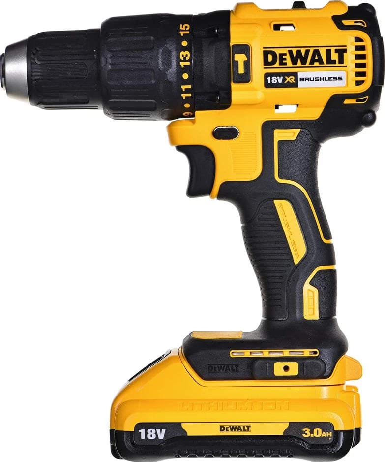Makineri goditëse/vidash DeWalt DCD778S2T-QW, 18V, 1.5 Ah, 2 bateri, zi/verdhe, set