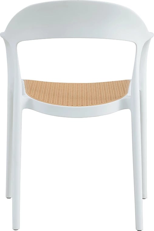 Karrige me krahë Ember, mbrojtje UV, PP, bezhë-e bardhë, 52.5x56.5x81cm