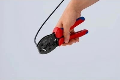Vegël krimpimi Knipex PreciForce MC4/EVO2, doreza kuqe/blu