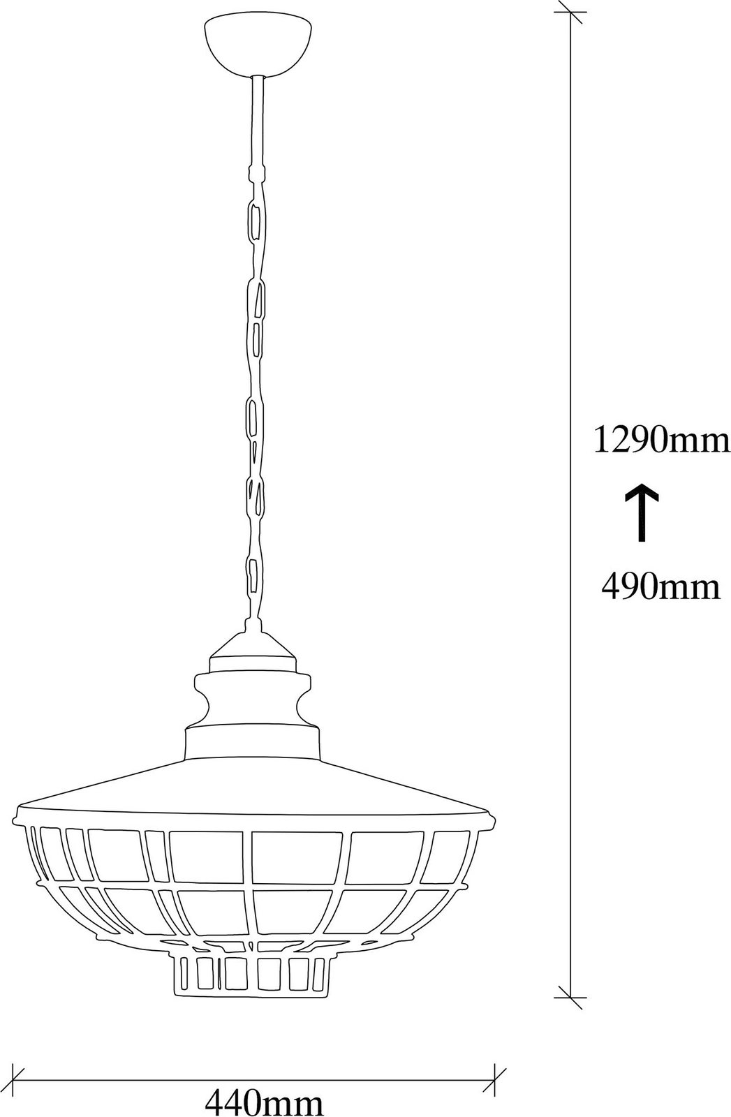 Llambë tavani Opviq, Sivani Tel, ngjyrë kafe e errët, MR-635