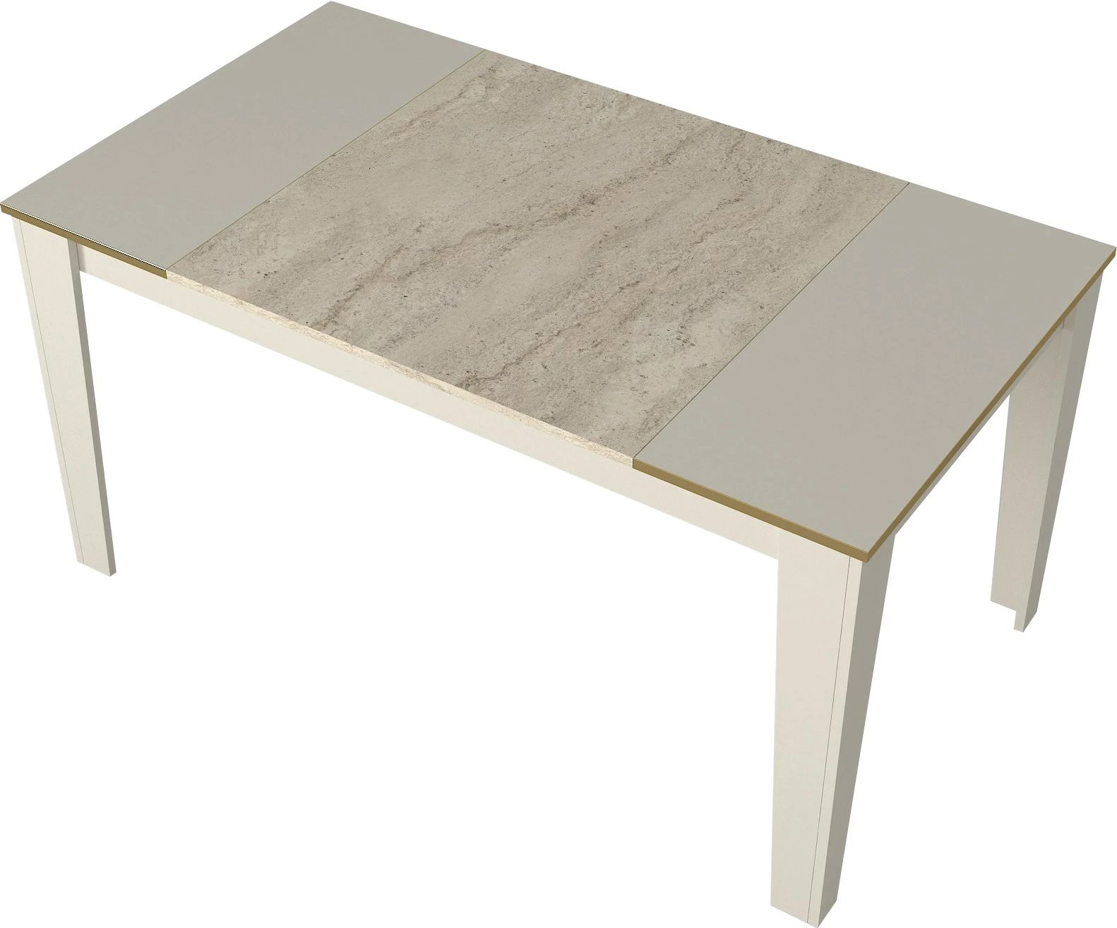 Tavolinë ngrënieje Skye Decor, ngjyrë travertin, sandstone