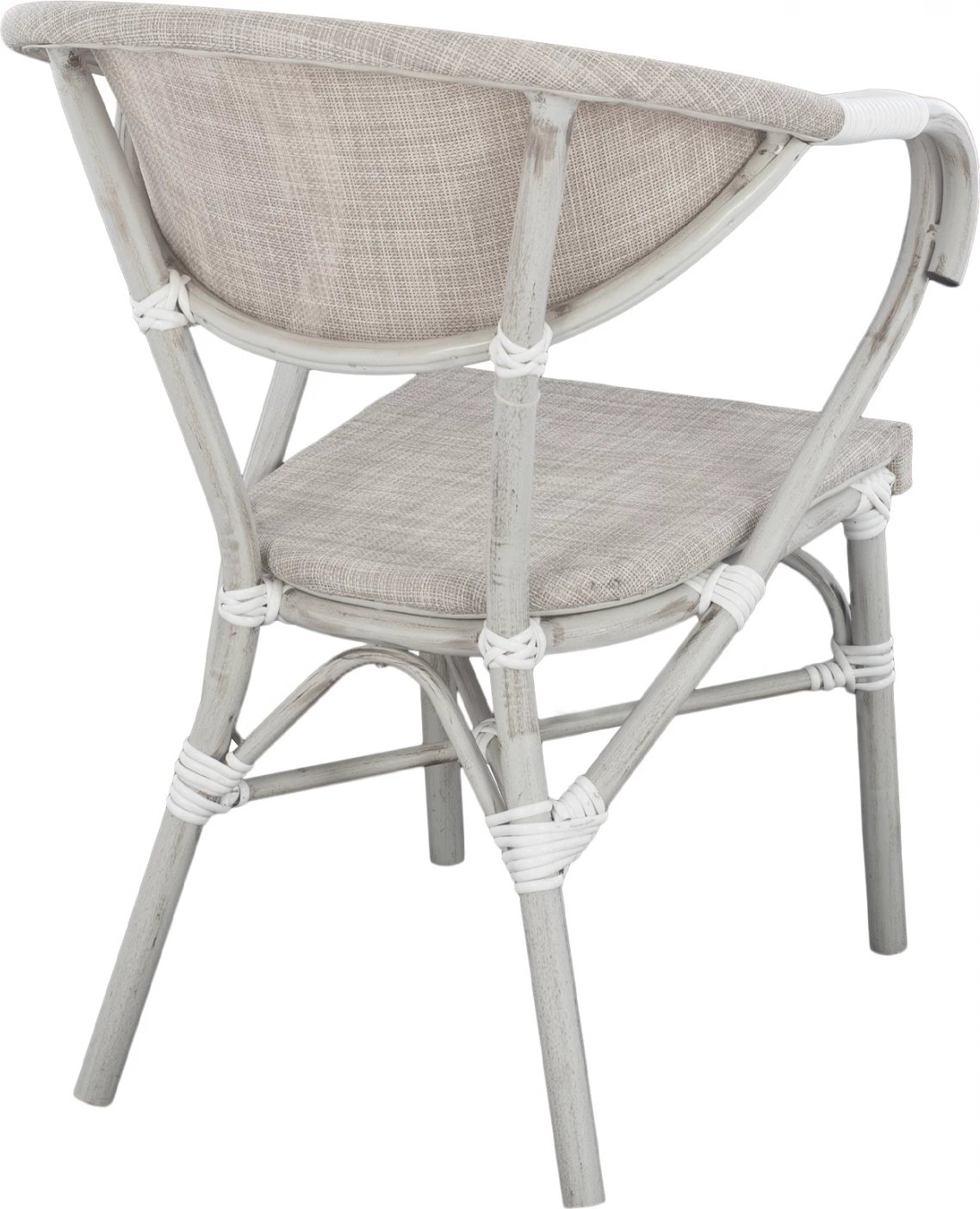 Karrige alumini pamje bambu, gri patinë, me tekstilene, FH5108, 57x57x83 cm