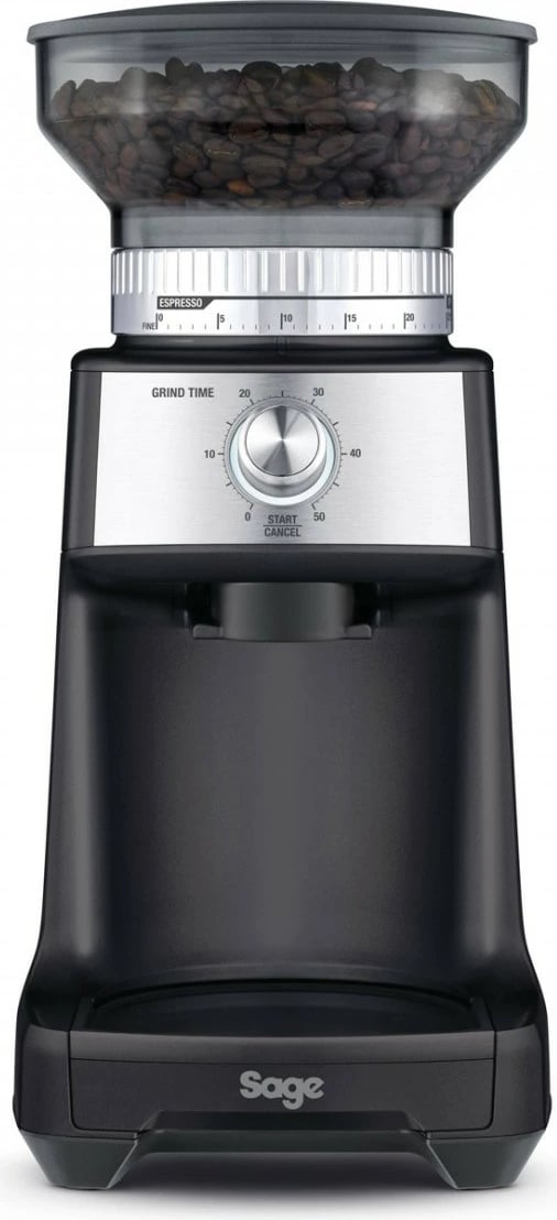 Mulli kafeje Sage SCG600BTR, 60 nivele bluarjeje, rezervuar 340 g, mulli konik çeliku, timer 1 s, 130 W, Black Truffle e zezë