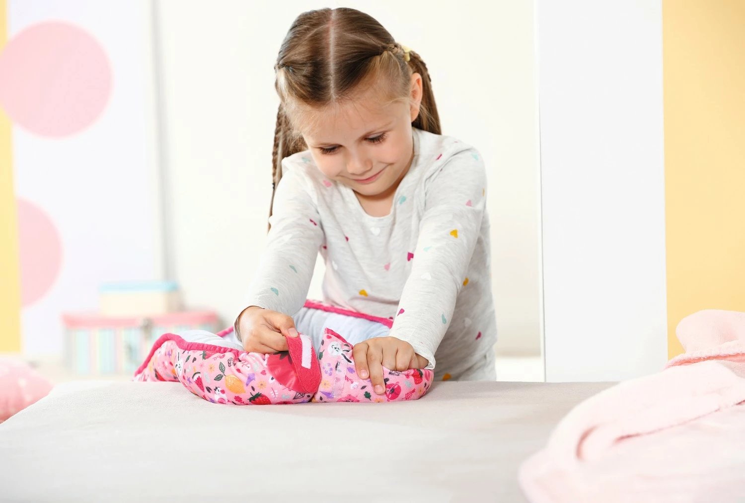 Djep udhëtimi për kukull, Baby Born, 835821-116724, material tekstili, për fëmijë 3+, shumëngjyrësh