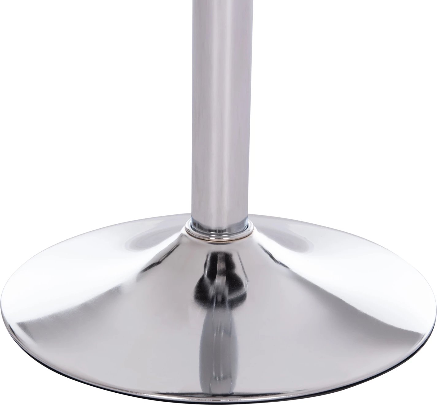 Karrige për bar ROSE, bazë dhe sustë kromi, lëkurë PU e zezë, 48x45x105cm, set prej 2 copash