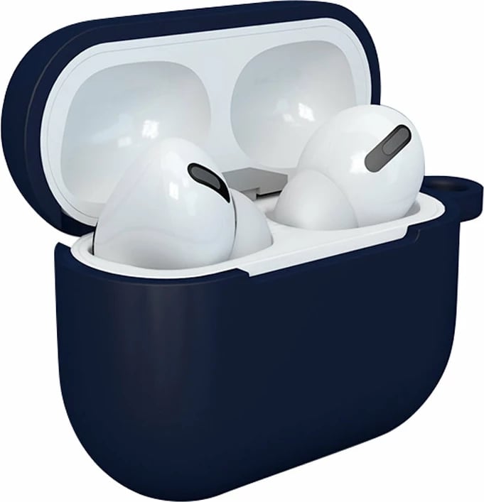 Mbështjellës për kufje Hurtel për AirPods 3, silikon, me karabiner, Kaltër e errët