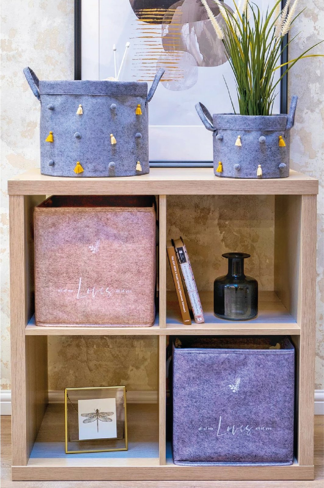 Shportë prej fëlti, ngjyrë krem, Aberto Design, KALS-03679