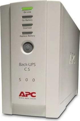 UPS APC BK500EI Back-UPS, 500VA, 300W, Tower, USB/RS232, Bardhë