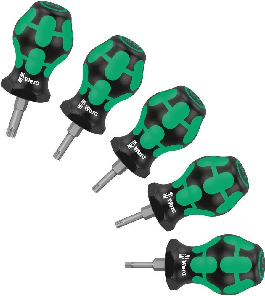 Set kaçavidash Wera, Torx, dizajn ergonomik, ngjyrë e zezë/gjelbër