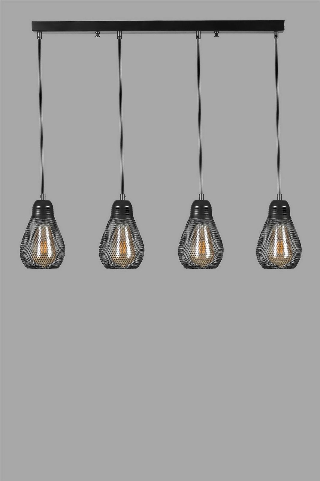 Llambë tavani Opviq, 4 ampula, varëse, ngjyrë e zezë