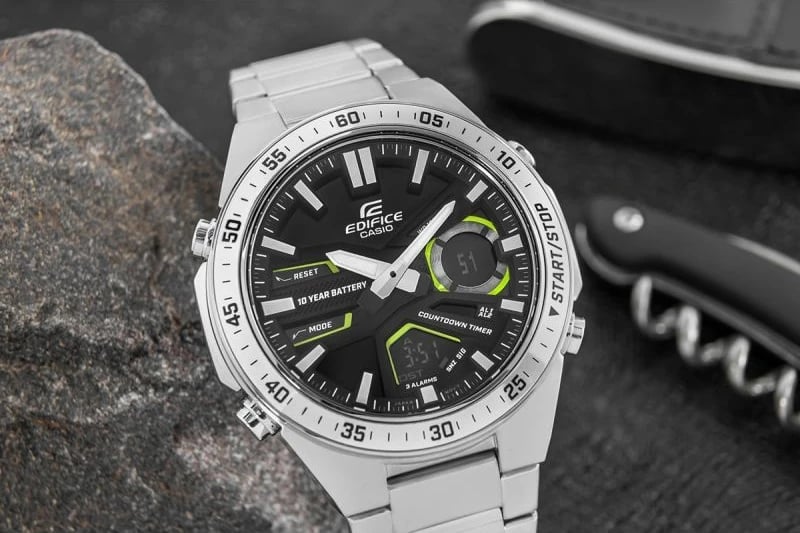 Orë dore për meshkuj Casio, argjend