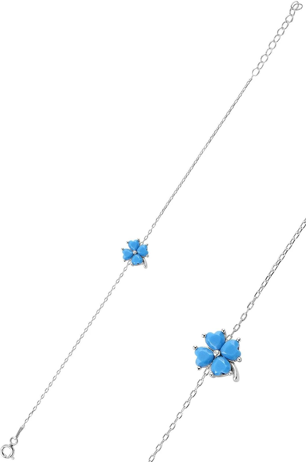 Byzylyk argjendi me gurë të kaltër Jumeon, SGTL10091, turquoise