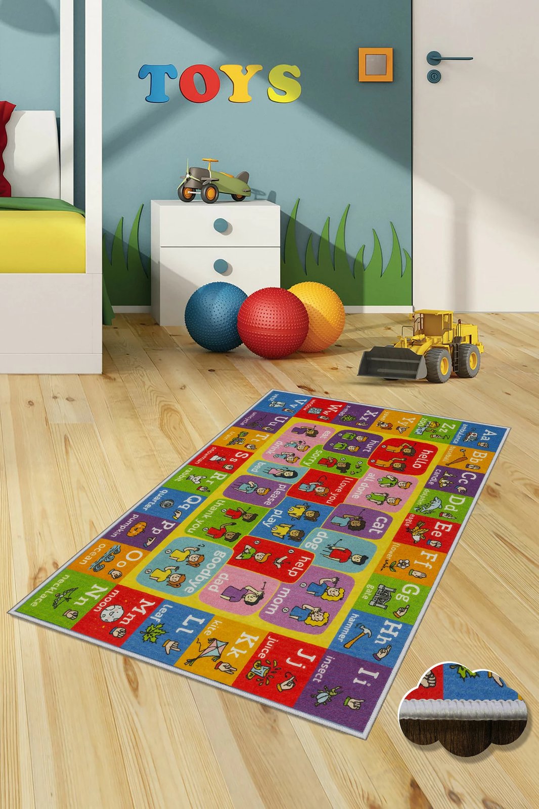 Qilim shumëngjyrësh për fëmijë, 60x100cm, Conceptum Hypnose, WOOKECE151