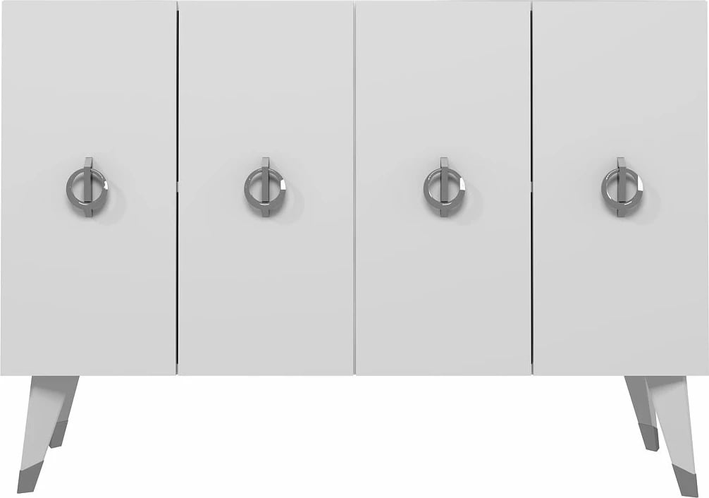 Konsolë Skye Decor, 8185KM-32, e bardhë, argjend