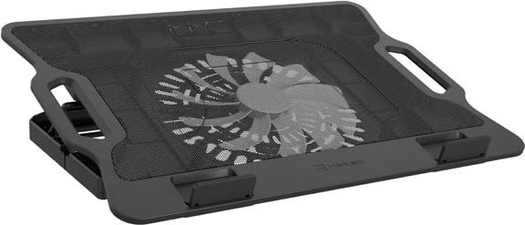 Mbajtëse ftohëse për laptop NATEC DIPPER 2, 17.3", 1 ventilator, USB, e zezë me dritë blu