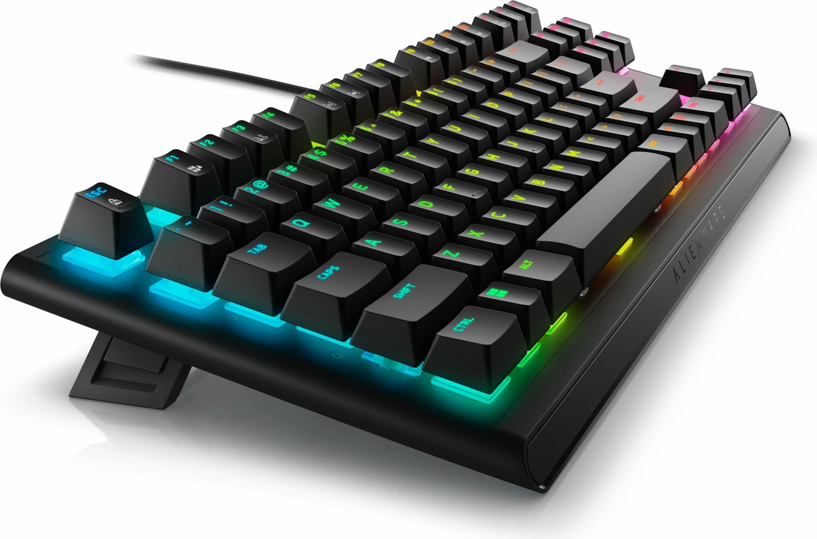 Tastierë mekanike gaming Alienware RGB Tenkeyless, Cherry MX Red, USB, e zezë
