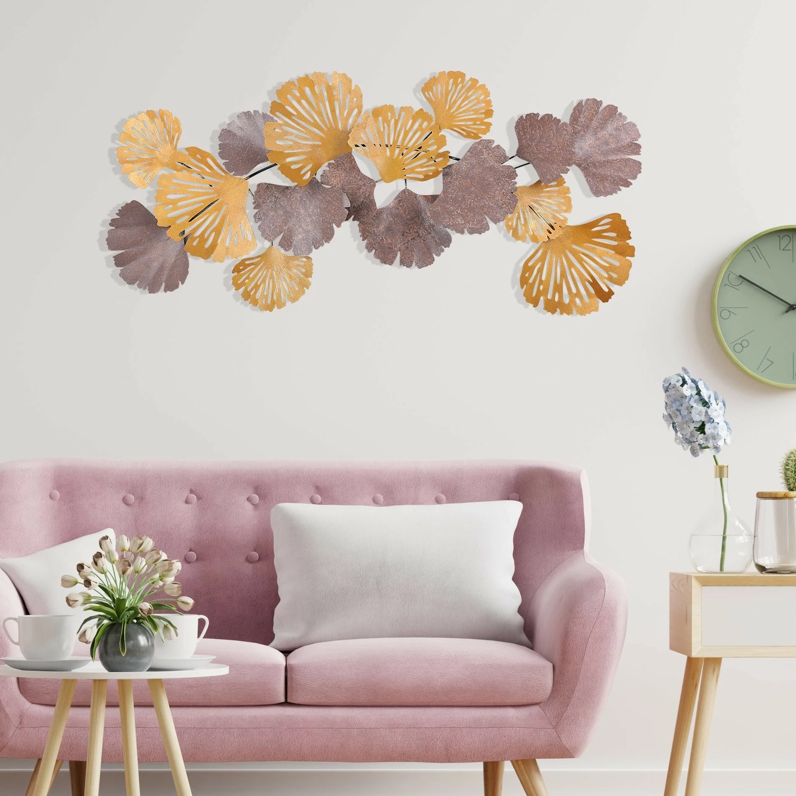 Aksesor dekorativ metalik për mur Wallity, Gergo, shumëngjyrësh, 130x6x60cm