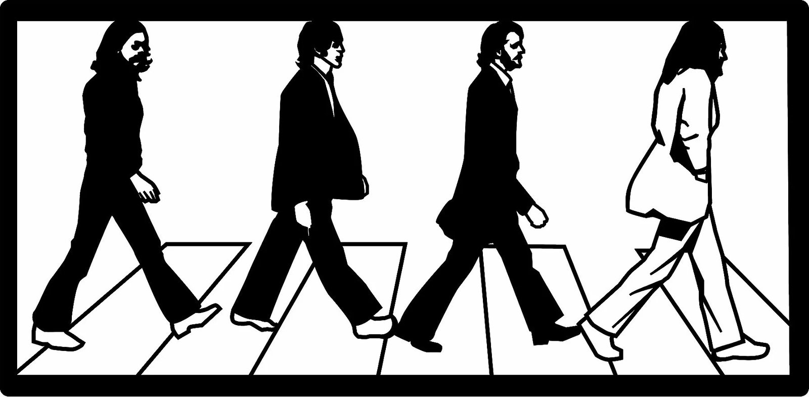 Aksesor dekorativ metalik për mur, Wallity, The Beatles