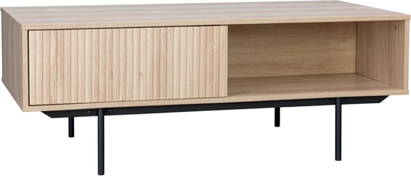 Tavolinë kafeje Rigote, 1 sirtar, sonoma e zezë, 120x59x45