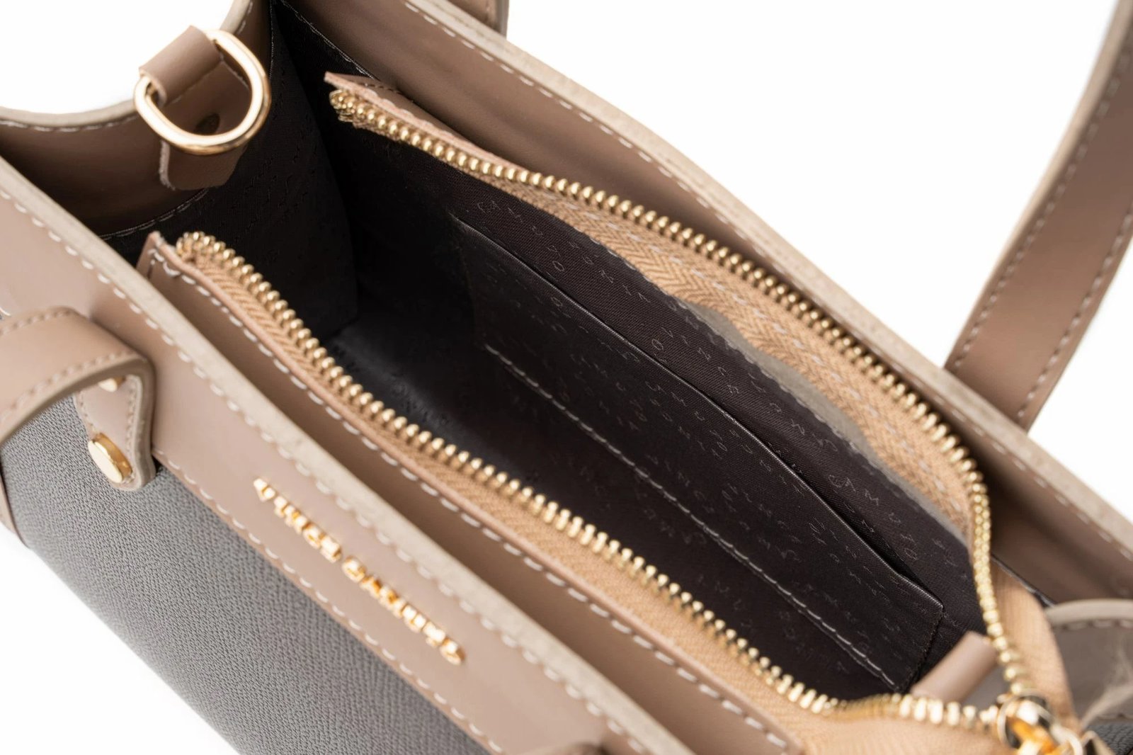 Çantë tote Vince Camuto, Cortona, ngjyrë kafe dhe mink