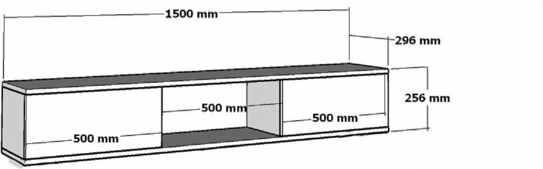 Komodë TV Skye Decor, e bardhë, e artë