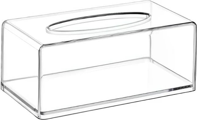 Mbajtës pecetash plastik, transparent, Hermia, CLRPCTORG