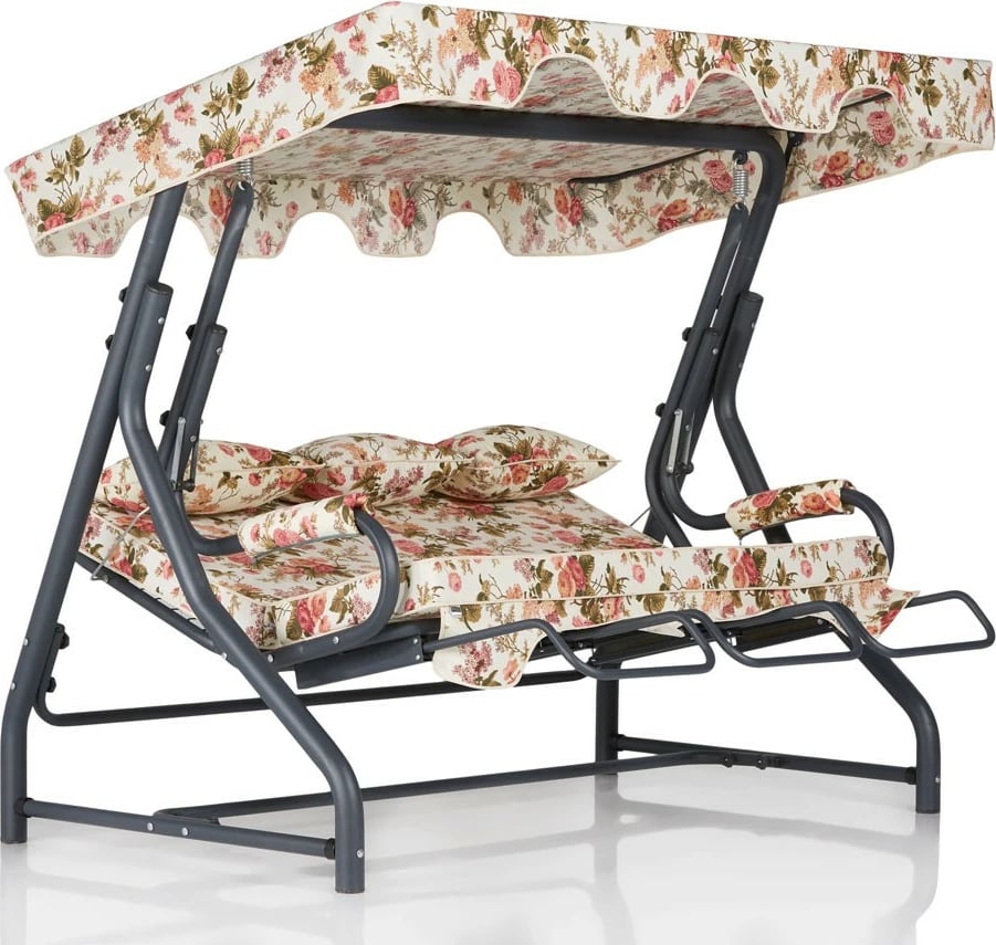 Karrige lëkundëse treshe për kopsht, Skye Decor, Salvia 5, shumëngjyrëshe