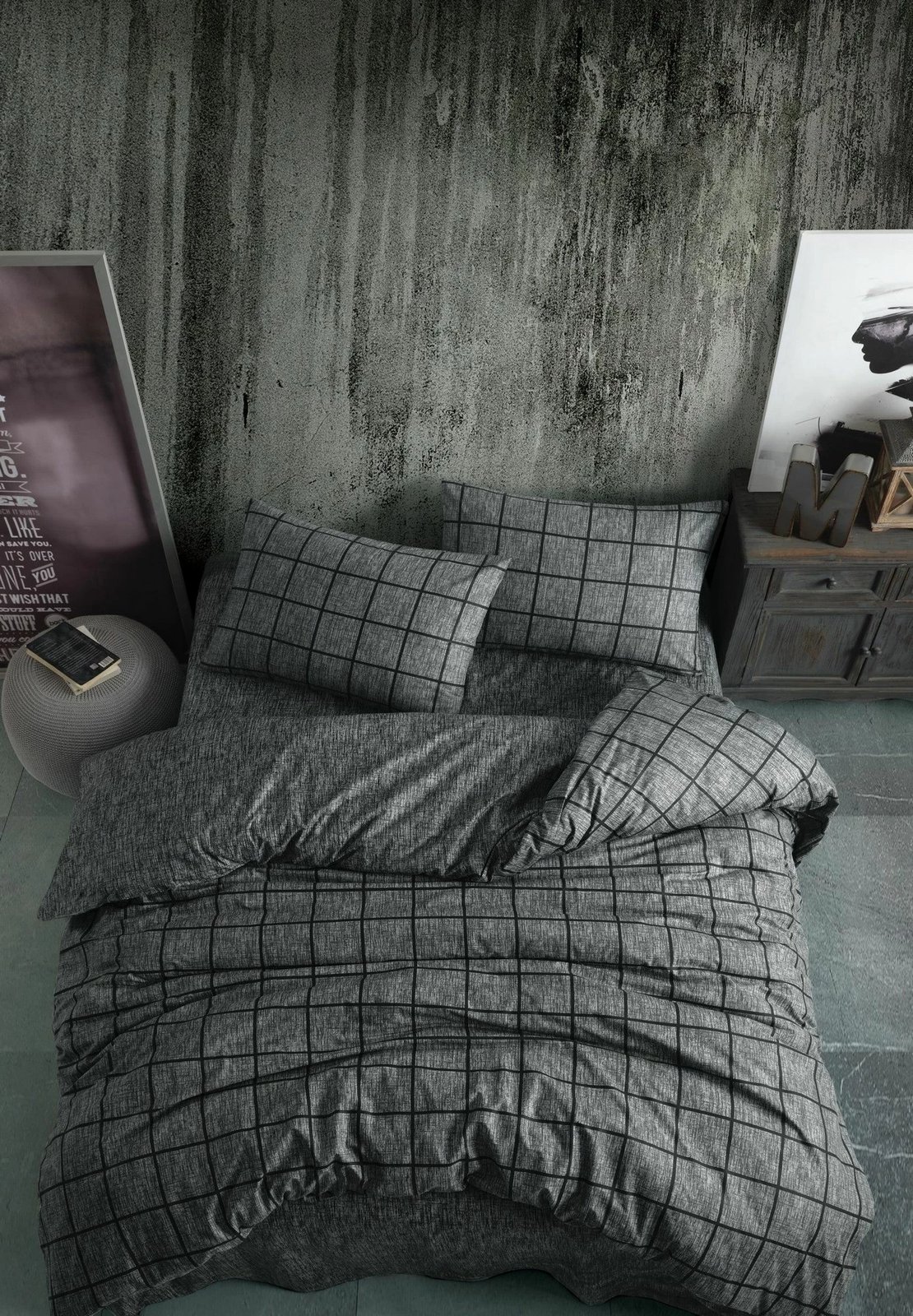 Set mbulesë për jorgan King, ngjyrë e zezë, Kare, L'essentiel Set mbulesë për jorgan King, ngjyrë e zezë, Kare, L'essentiel