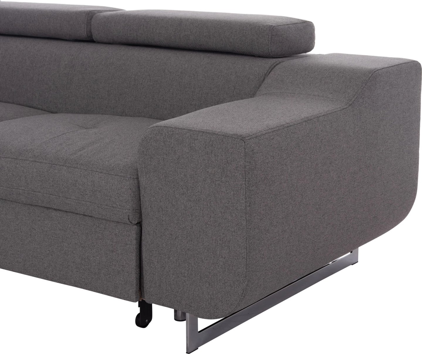 Kënd-sofë me hapësirë për depo, Encore FH3301.01L, material gri, 285x205x90cm