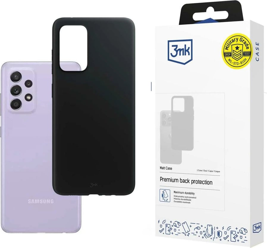 Mbështjellës 3mk Matt Case për Samsung Galaxy A52/A52 5G/A52s 5G, i zi