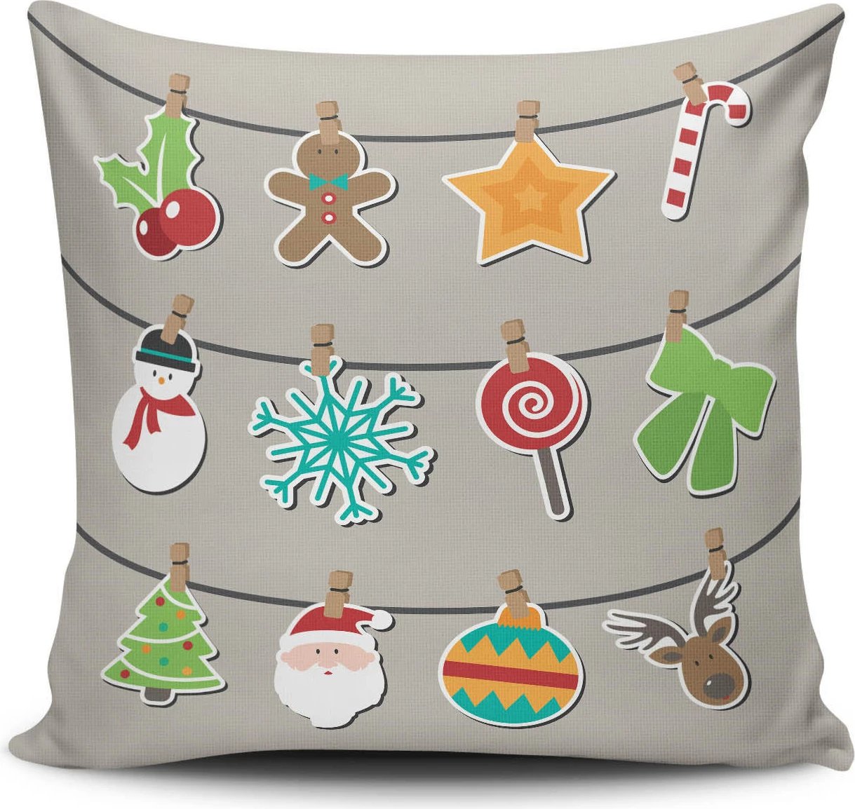 Jastëk dekorativ Aberto Design, NOELKRLNT-1, shumëngjyrësh, 43x43cm Jastëk dekorativ Aberto Design, NOELKRLNT-1, shumëngjyrësh, 43x43cm