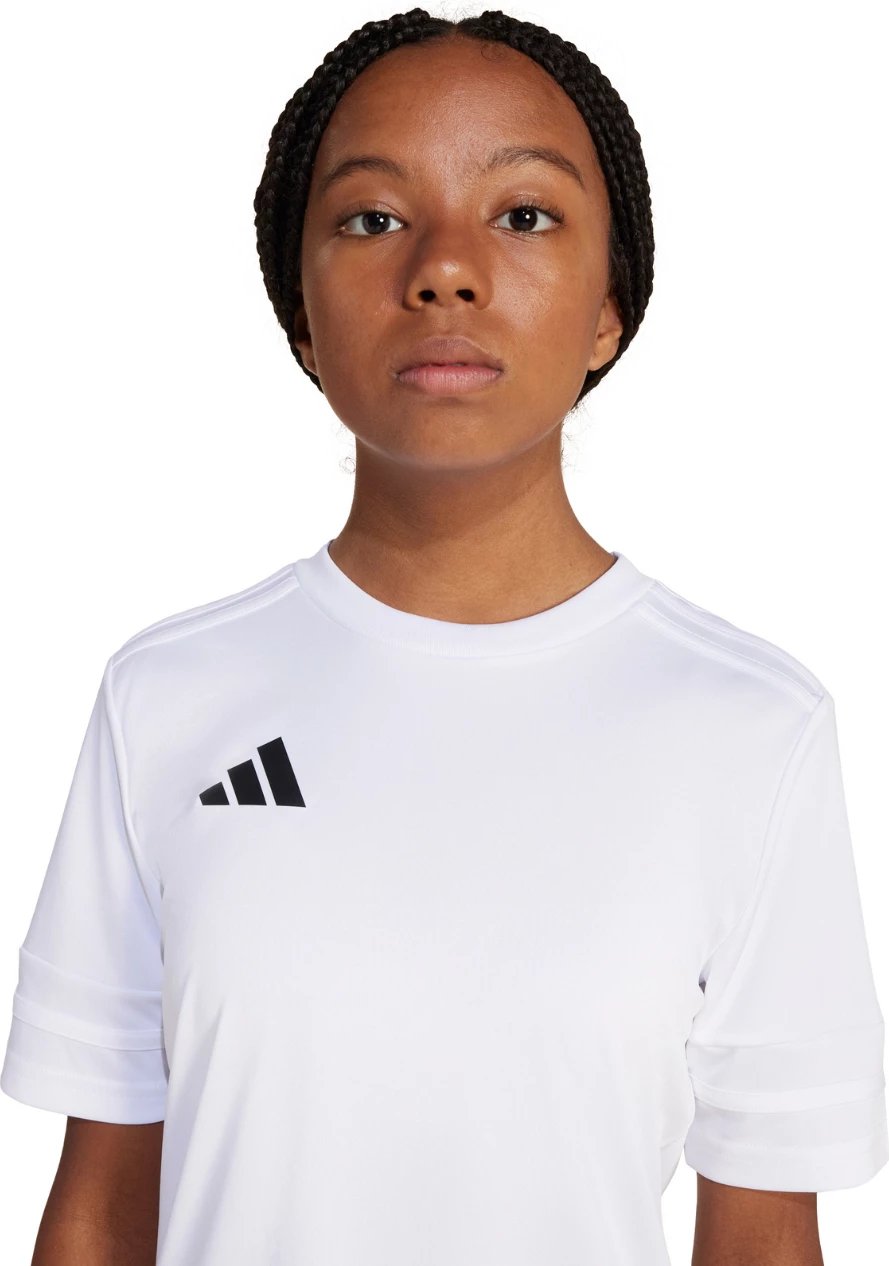 Maicë për fëmijë adidas, femra, e bardhë