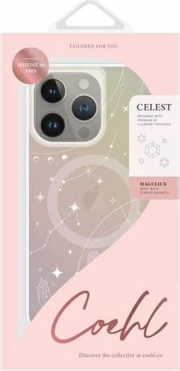 Mbështjellës UNIQ Coehl Celest me karikim magnetik për iPhone 16 Pro, Iridescent