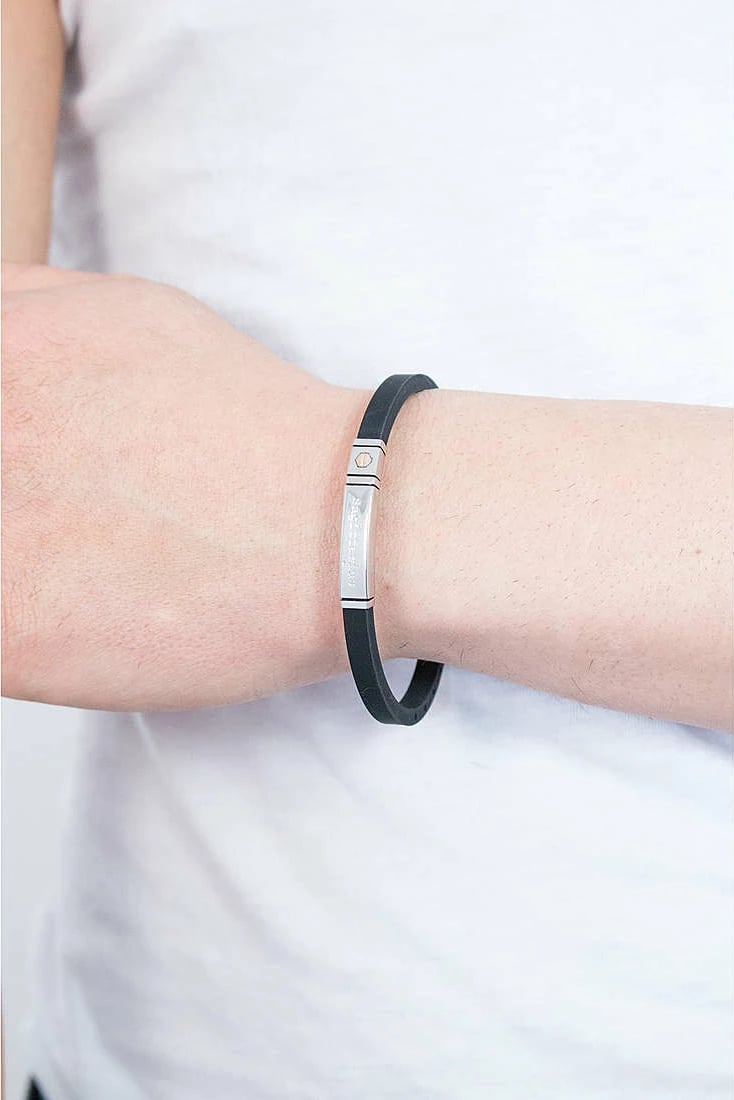 Byzylyk për meshkuj BREIL JEWELS TJ2302, i zi dhe argjend