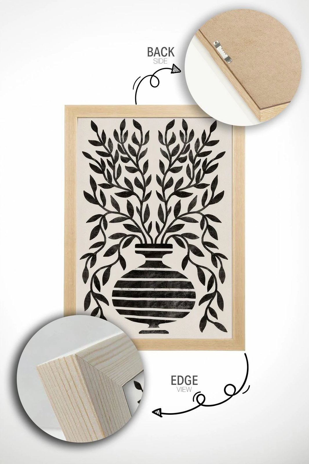 Pikturë dekorative me kornizë (2 copë), Wallity, Ersy2Lımodel26-Ahsap