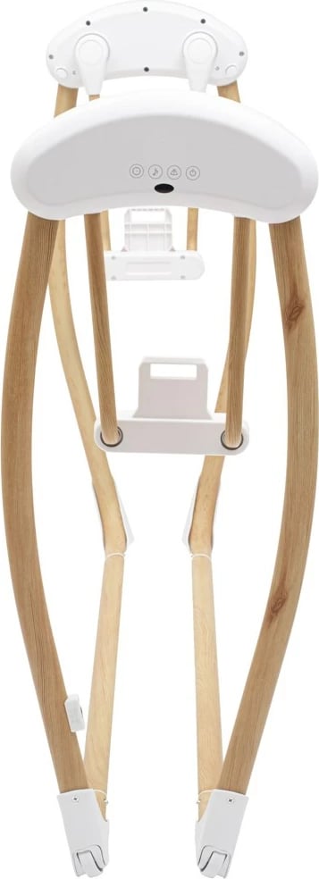 djep/krevat inteligjent 3‑në‑1, New Baby SMART, lëkundje automatike me detektim të qarjes, 2 nivele shtrati, melodi të integruara, rrjetë kundër mushkonjave, gri