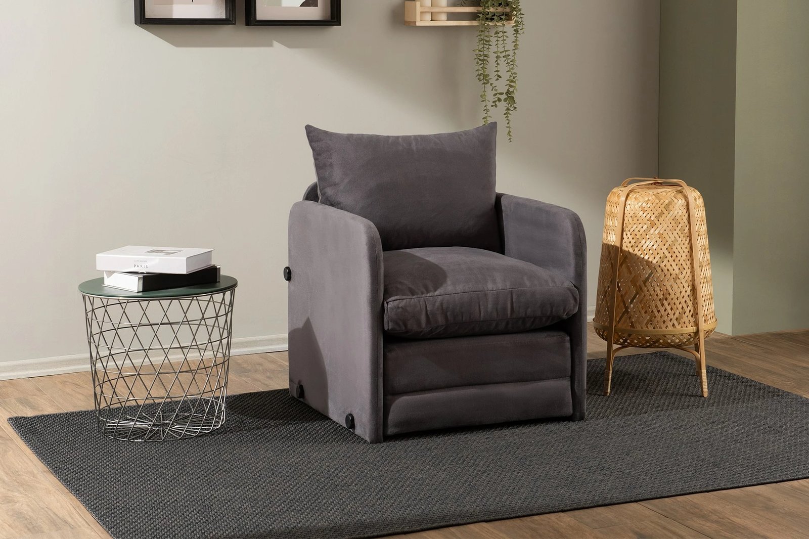 Krevat-karrige një vendi, ngjyrë gri, Saga Single