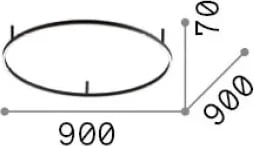 Llambat e tavanit Oracle slim pl d090 round 3000k on-off