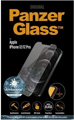 Xham mbrojtës PanzerGlass Standard Super+ për iPhone 12 / 12 Pro, antibakterial
