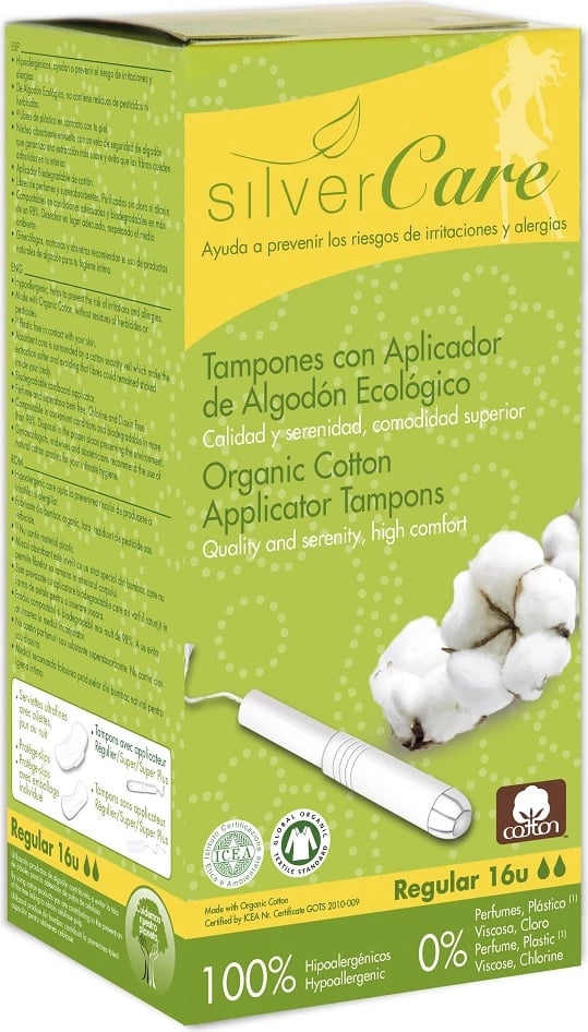 Tamponë me aplikator Masmi Silver Care, 16 copë