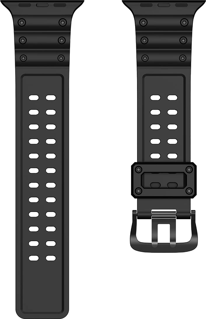 Rrip Apple Watch Hurtel Strap Triple Protection, për seri SE/9/8/7/6/5/4/3/2/1 (41/40/38mm), i zi Rrip Apple Watch Hurtel Strap Triple Protection, për seri SE/9/8/7/6/5/4/3/2/1 (41/40/38mm), i zi