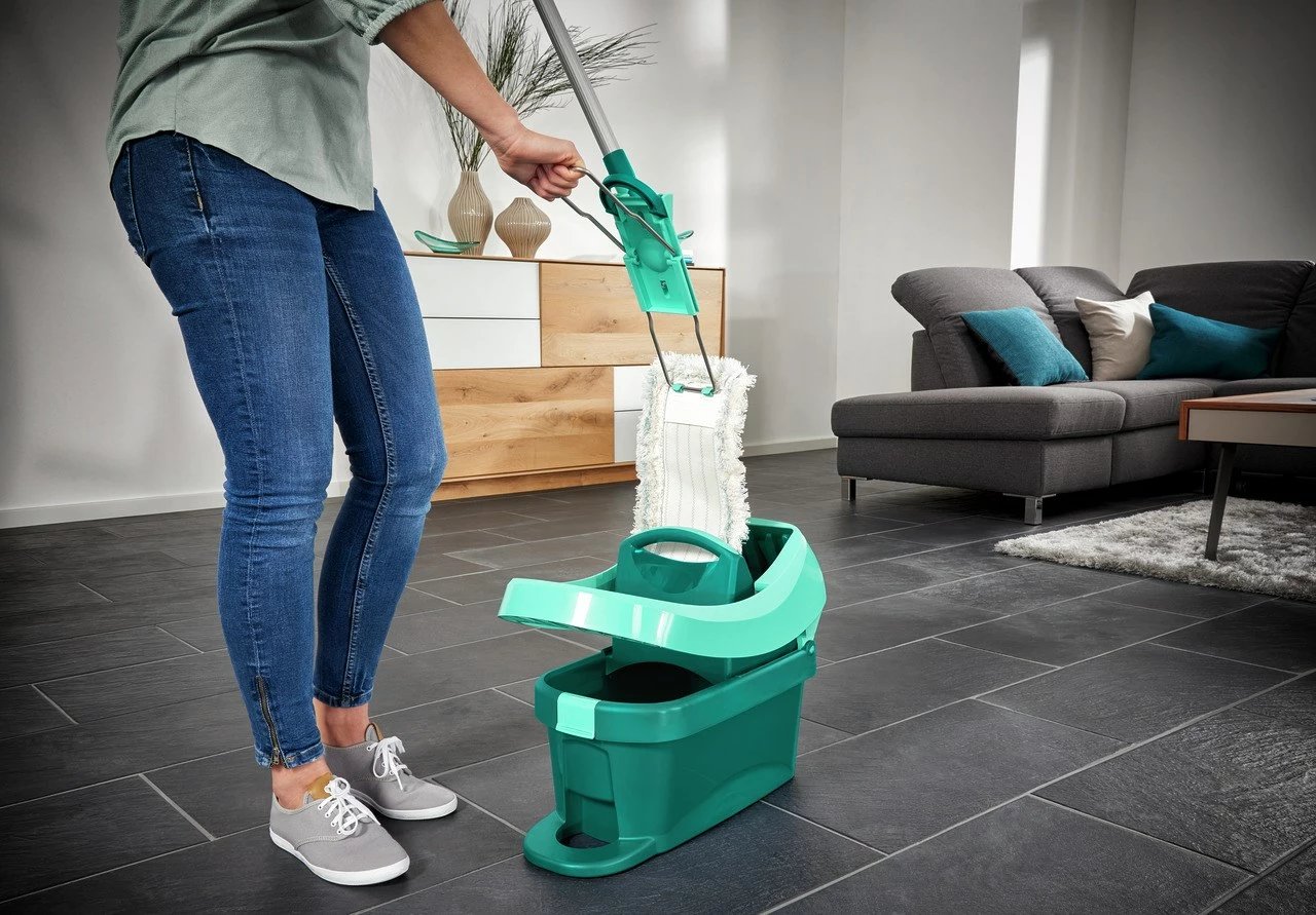 Mop LEIFHEIT Profi XL cotton plus, dorezë plastike, 1400 mm, turkuaz